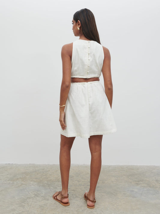 Melody Cut Out Mini Dress - Cream