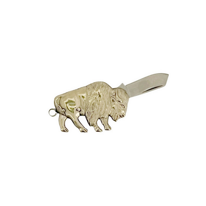 Brass Pocket Knife - Buffalo
