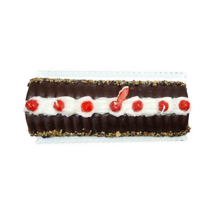 Chocolate Log with Raspberries Candle