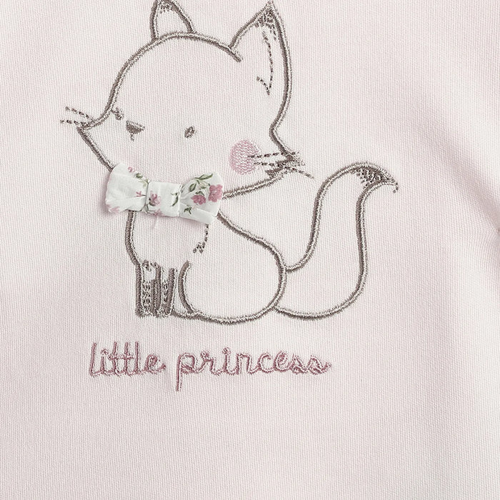Girls Pink Embellished Smock with Leggings