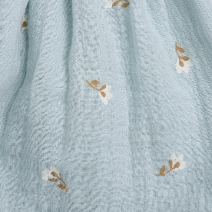 Girls Sea Green Floral Printed Dress