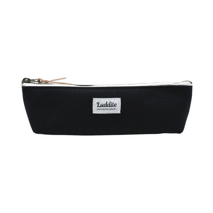 Luddite Skinny Canvas Pen Case - Black