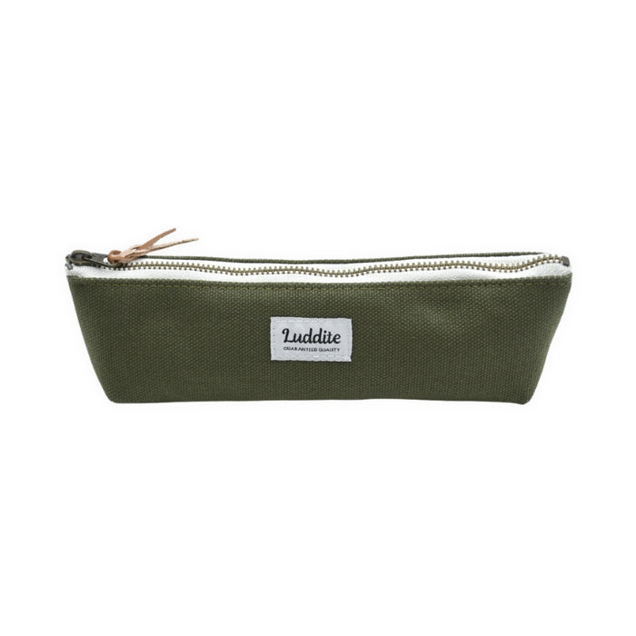 Luddite Skinny Canvas Pen Case - Khaki
