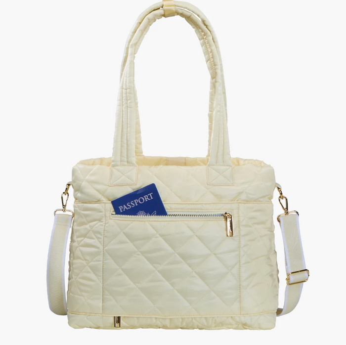 Oliver Thomas Wanderlust Tote Soft Yellow Totes in at Wrapsody