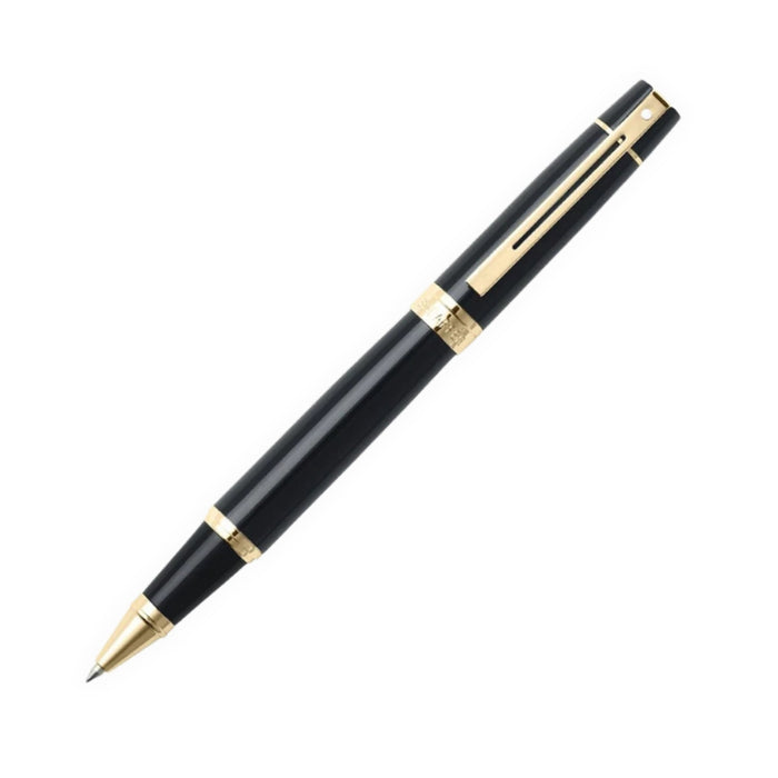 Sheaffer 300 Rollerball Pen - Black with Gold Trim