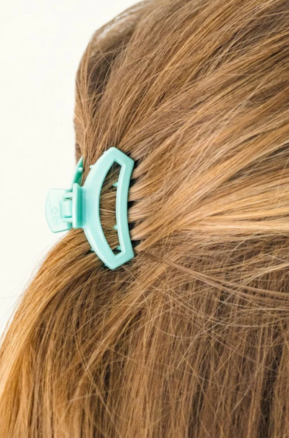 Teleties Open Clip Tiny - Totally Turquoise Hair Accessories in at Wrapsody