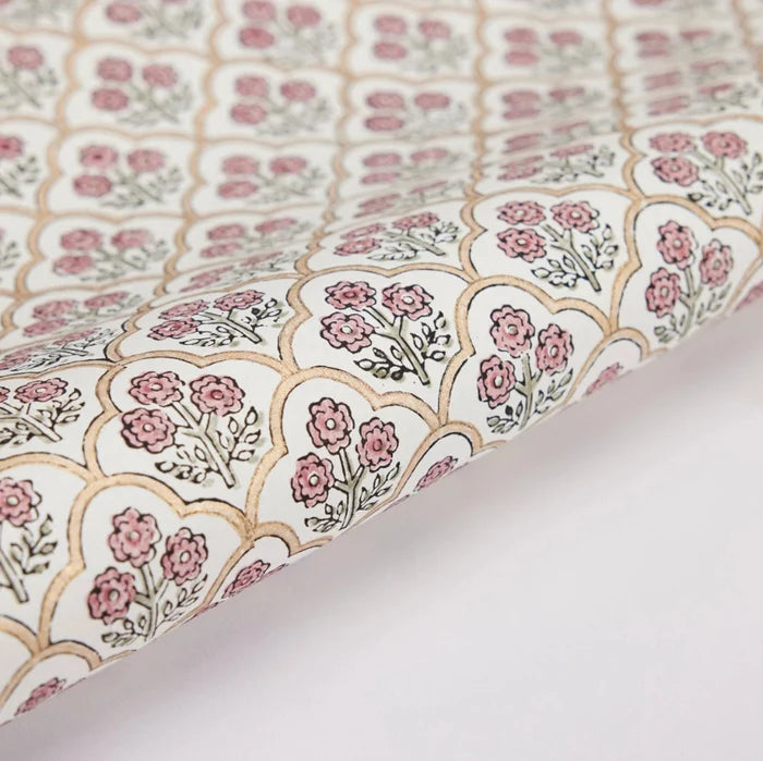 Trellis Pink Earth Wrap Sheet