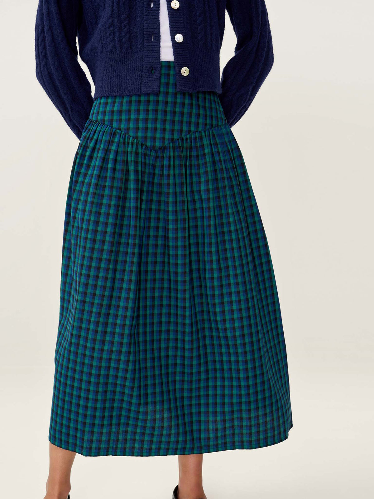 Ferris Skirt in Blue and Green