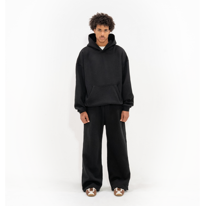 350 GSM 'Black' Fleece Hoodie