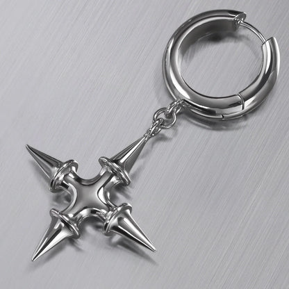 SPIKE CROSS EARRINGS