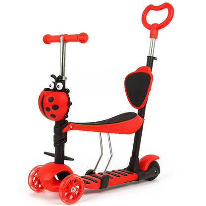 5in 1 Kids Adjustable Height Ladybug Scooter 🇬🇧