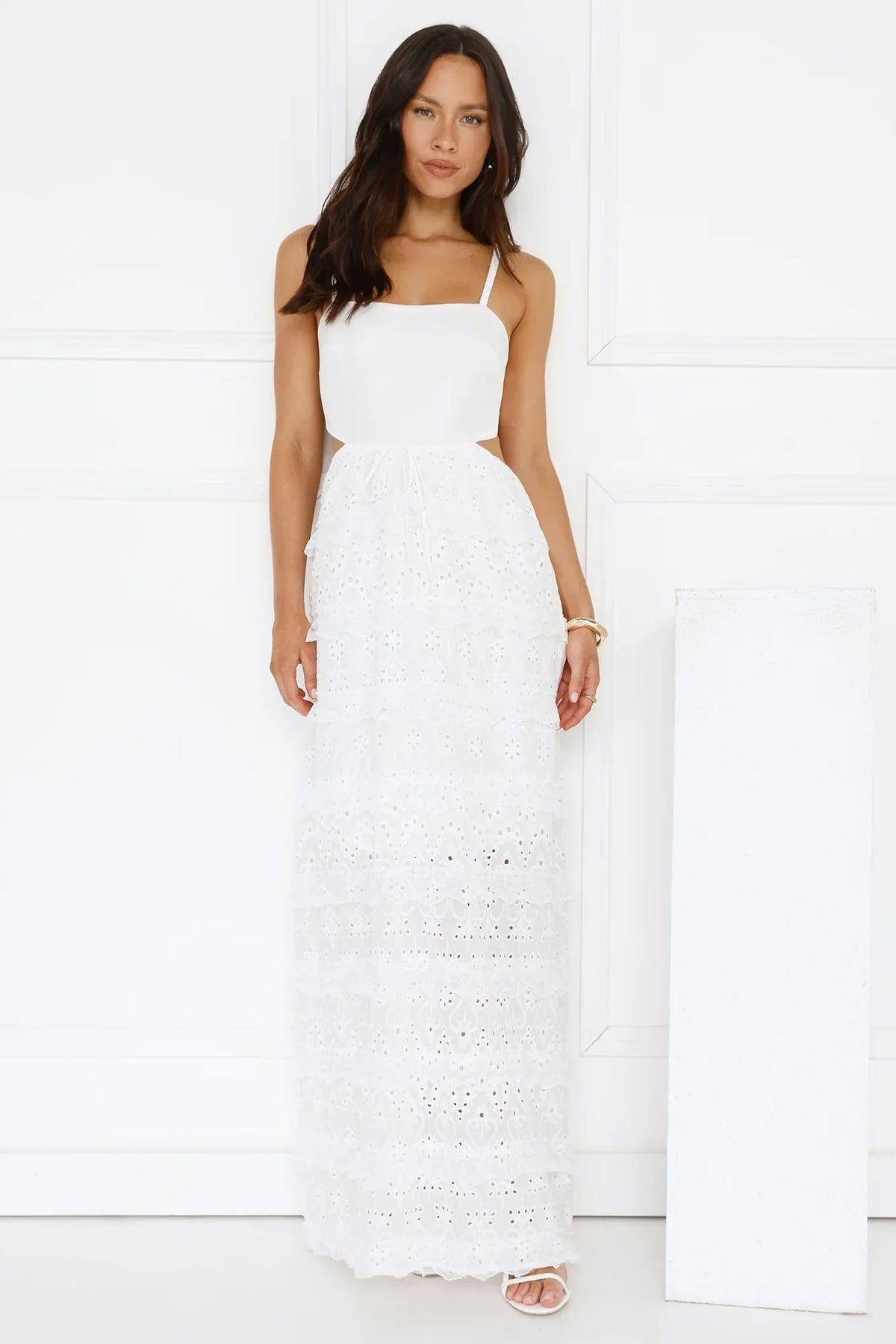 Chic Confidential Maxi Dress White