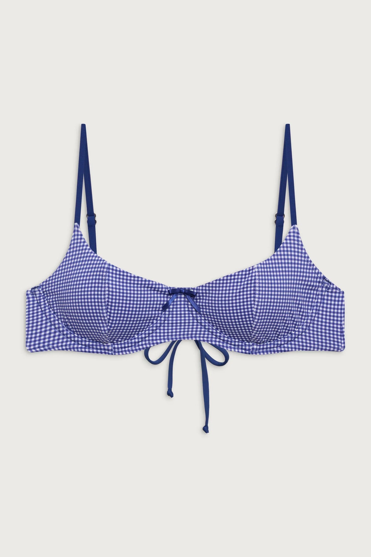 Cola Underwire Balconette Bikini Top - Sailor Gingham