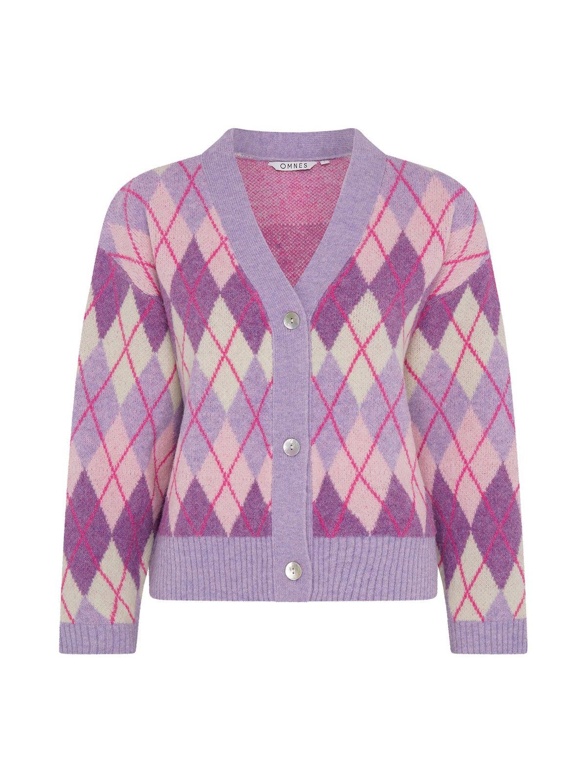 Henni Argyle Cardigan in Purple