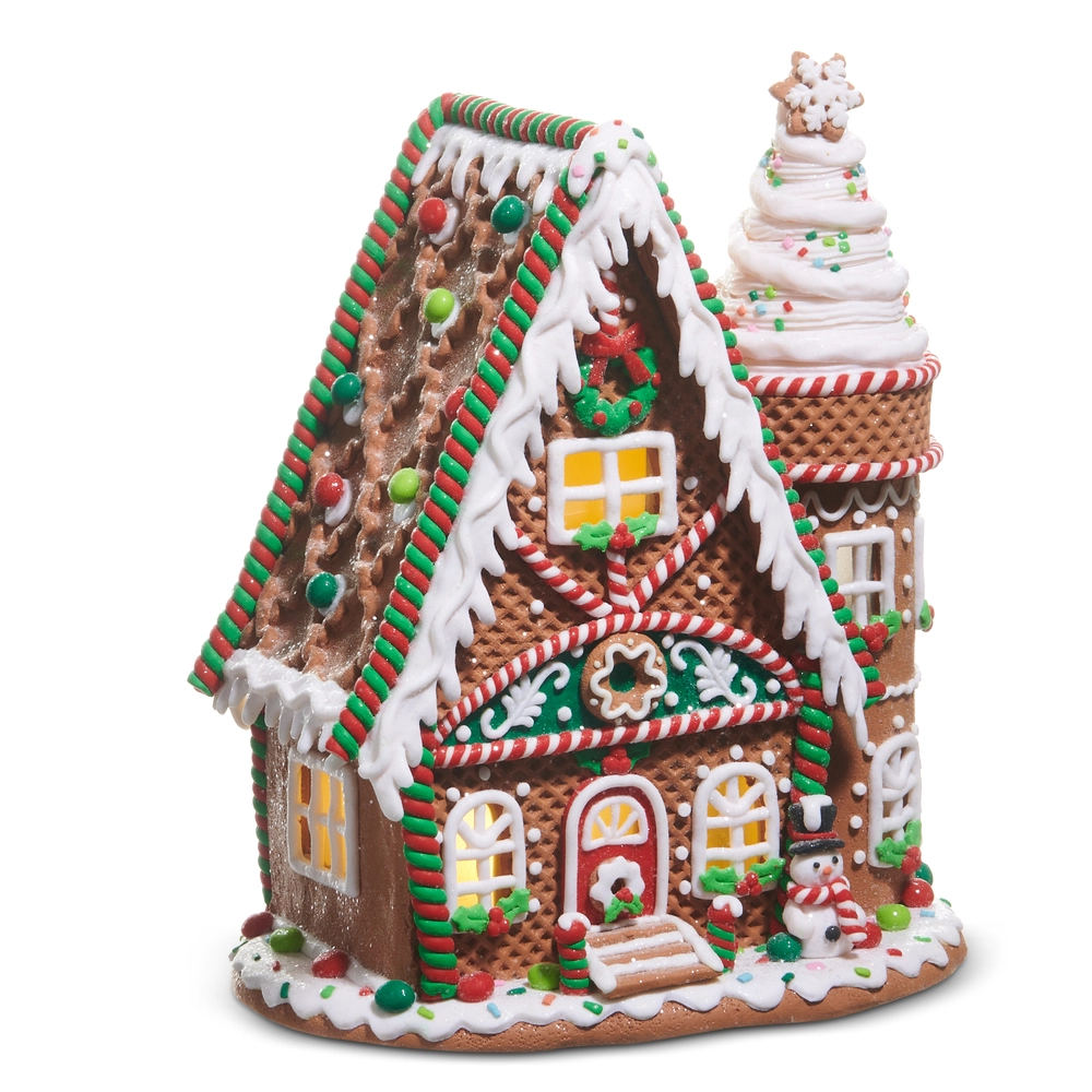 12” lighted gingerbread house
