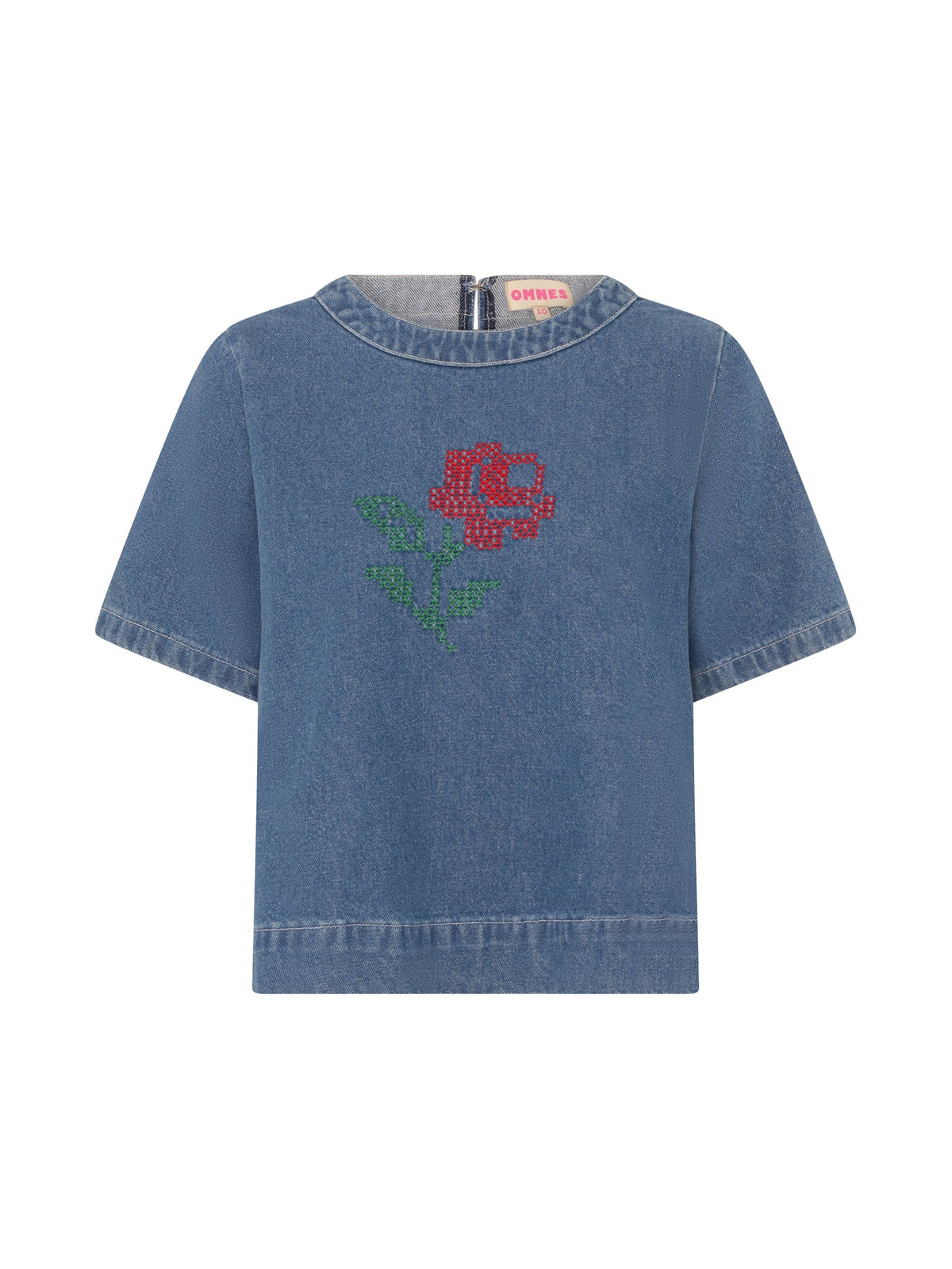 Cally Blouse in Mid Wash