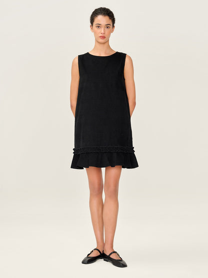 Adora Cord Dress in Black