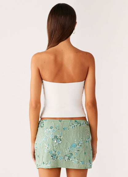 Adored By You Mini Skirt - Mint
