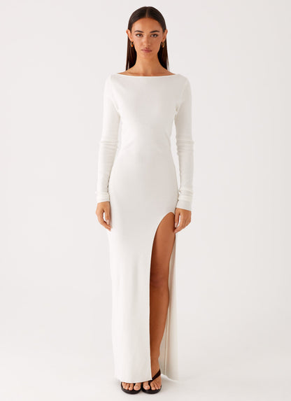 Amalfi Knit Maxi Dress - White