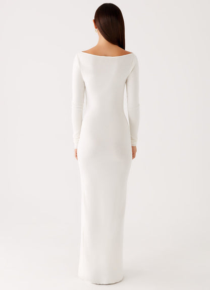 Amalfi Knit Maxi Dress - White