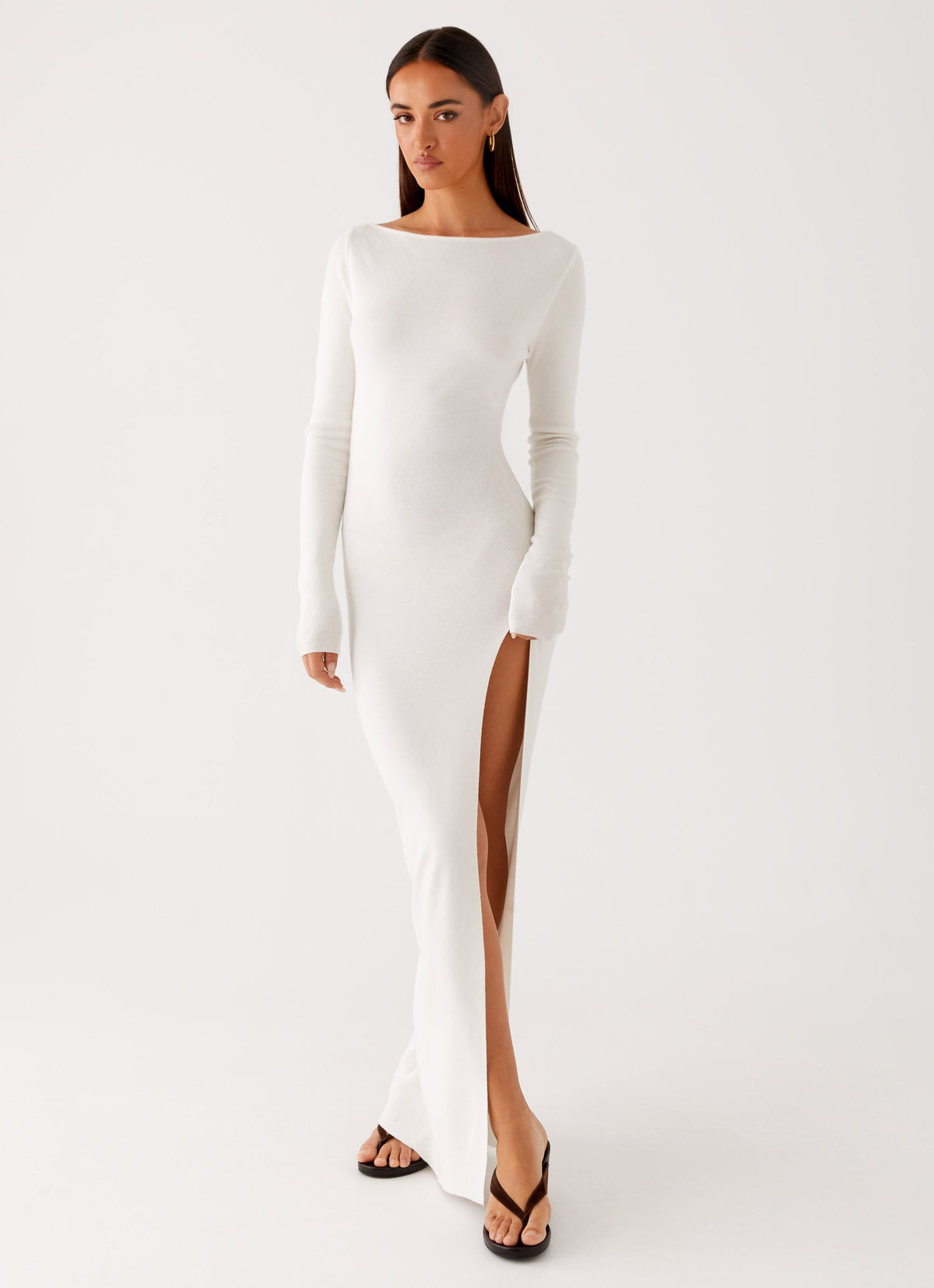 Amalfi Knit Maxi Dress - White