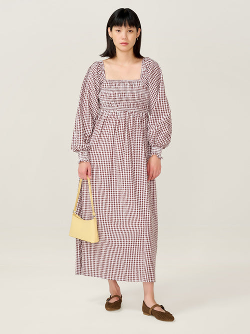 Amaryllis Dress in Chocolate