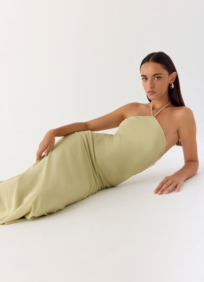 Anouk Halter Maxi Dress - Sage