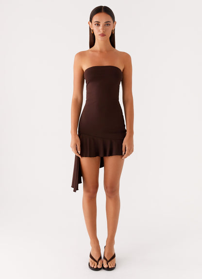 Arianne Mini Dress - Chocolate