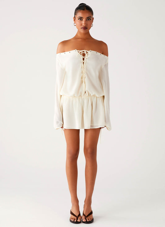 Astaria Mini Dress - Ivory