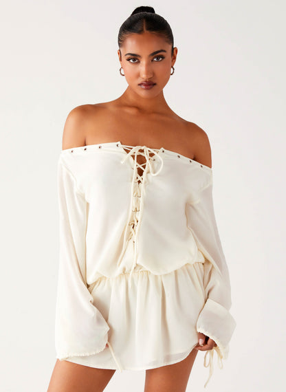 Astaria Mini Dress - Ivory