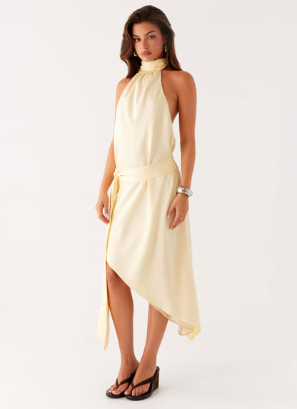 Atlantic Midi Dress - Yellow