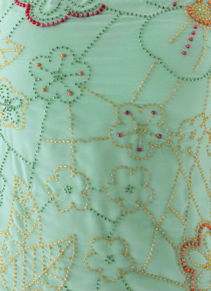 Be Alright Beaded Top - Turquoise