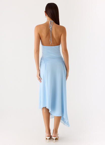 Becerra Chiffon Midi Dress - Blue