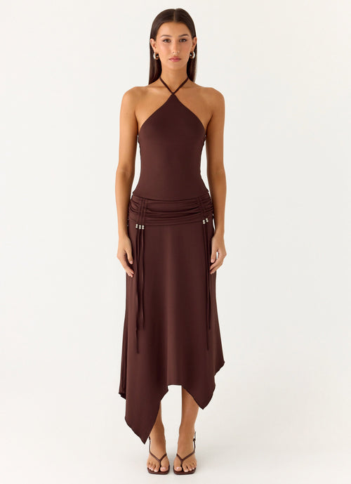 Becerra Midi Dress - Cool Chocolate