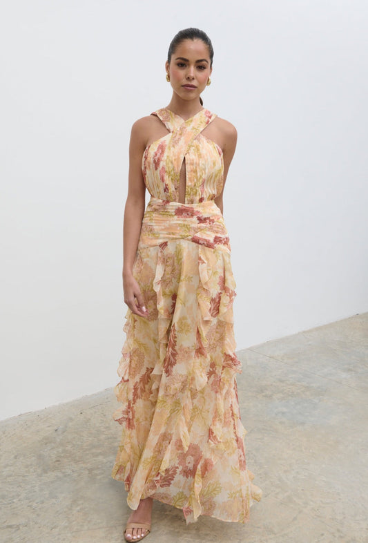 Brielle Maxi Dress - Terracotta Petal