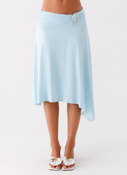 Brisa Midi Skirt - Turquoise
