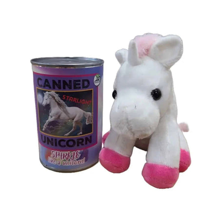Canned plush animale