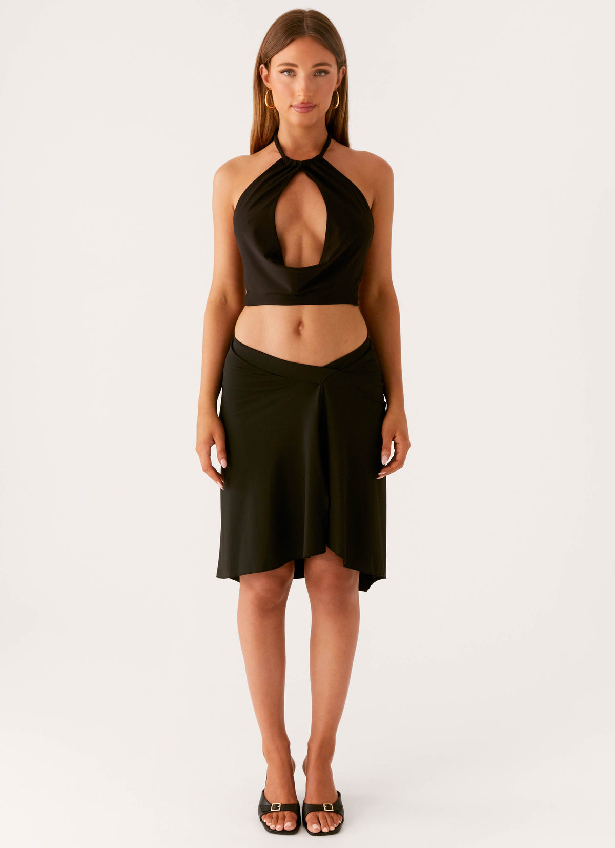 Calisa Cowl Top - Black