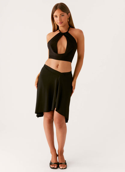 Calisa Cowl Top - Black