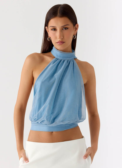 Cantrall Halter Top - Blue