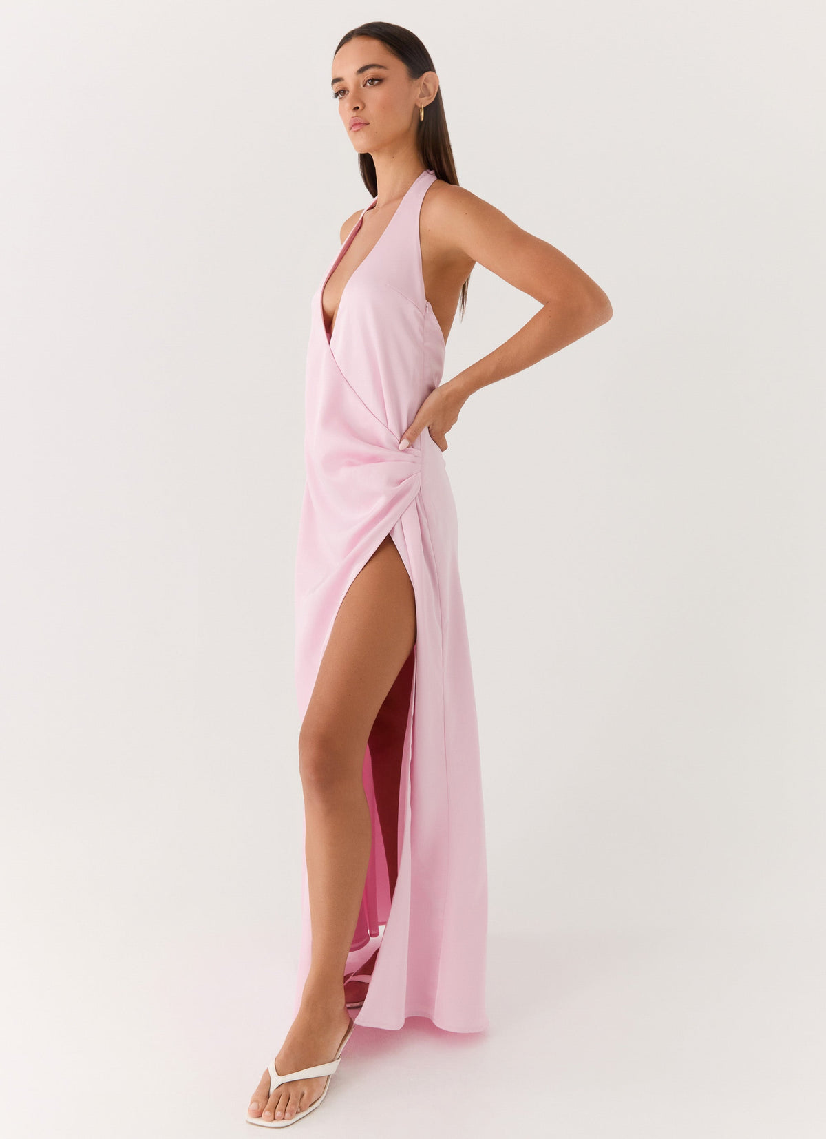 Chellie Wrap Maxi Dress - Pink