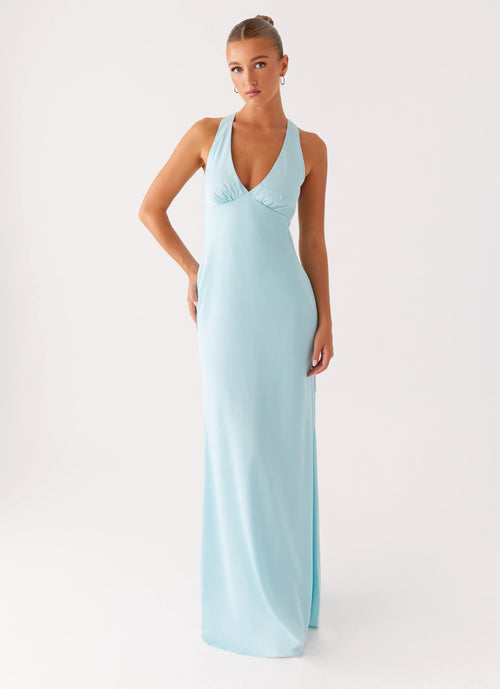 Desi Halterneck Maxi Dress - Mint