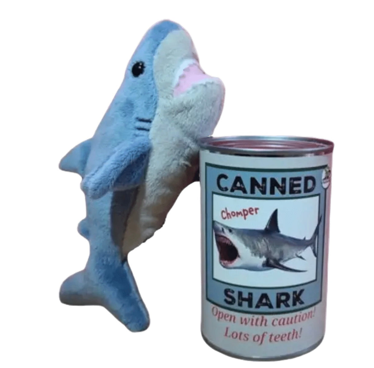 Canned plush animale