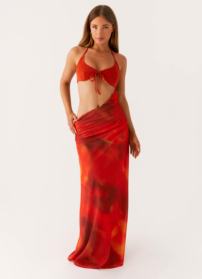 Elixis Maxi Dress - Scarlet Blur