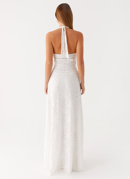 Ember Valley Cotton Maxi Dress - Ivory