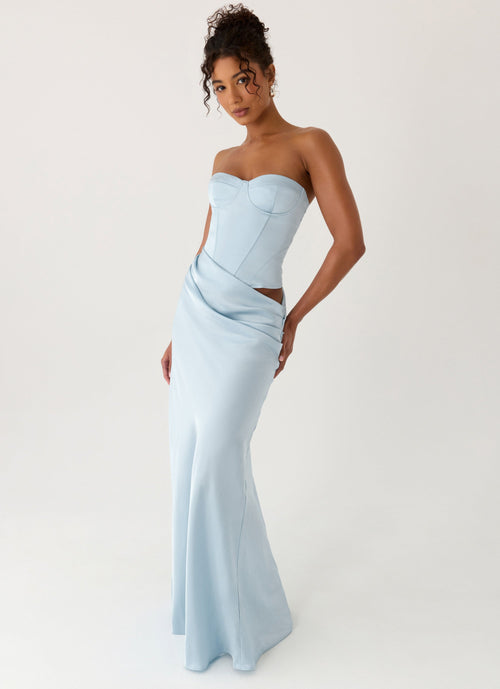 Emory Corset Maxi Dress - Blue