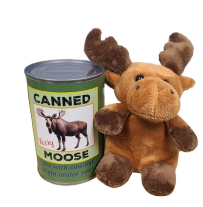 Canned plush animale