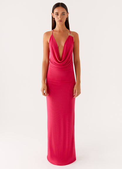 Game Player Maxi Dress - Hot Pink