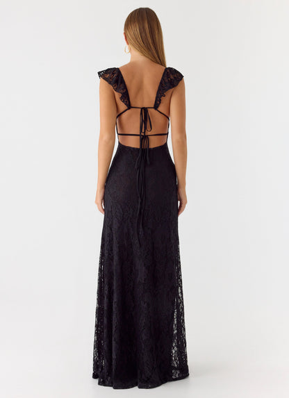 Giulia Lace Maxi Dress - Black