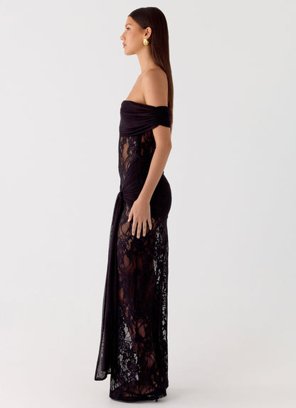 Gracie Twist Maxi Dress - Black